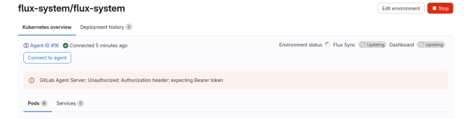 Помилка підключення GitLab Agent