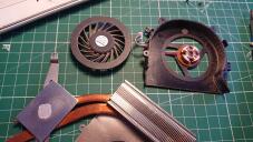 Disassembled fan